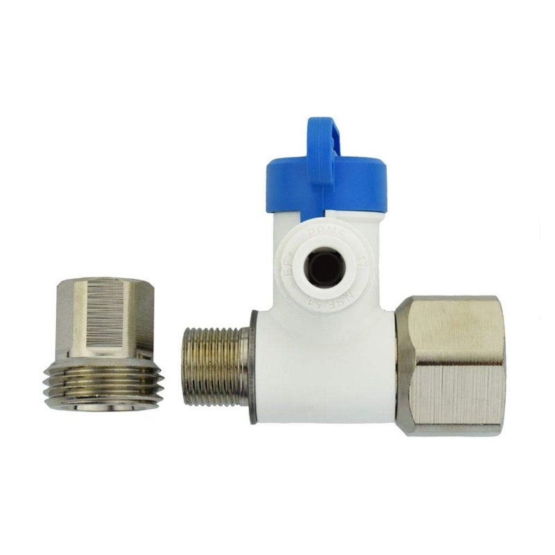 John Guest Speedfit 1/2 x 3/8 x 1/4 Inch Angle Stop Adapter Valve, Pusht to Connect Plastic Plumbing Fitting, ASVPP5LF-US - Image 2